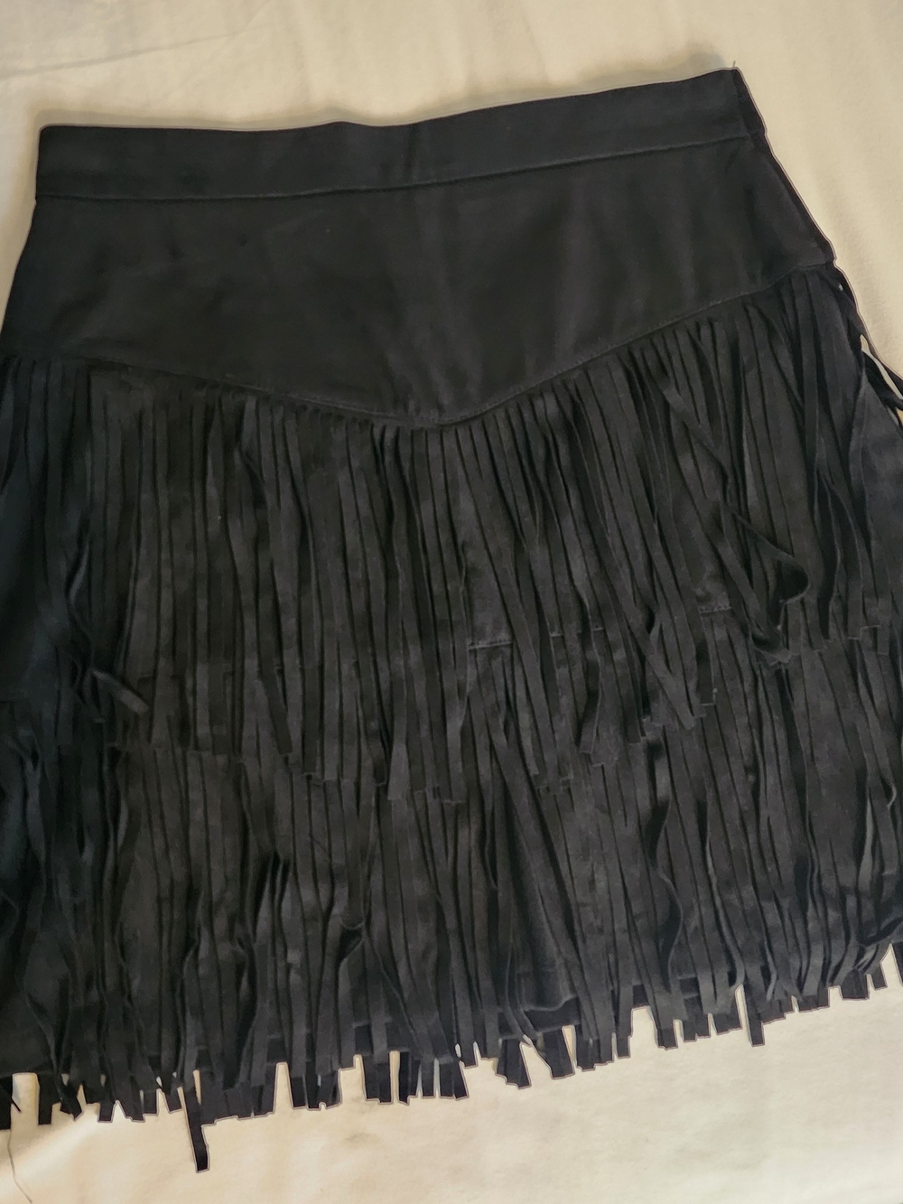 Alya Black Fringe Mini Skirt - Francesca's